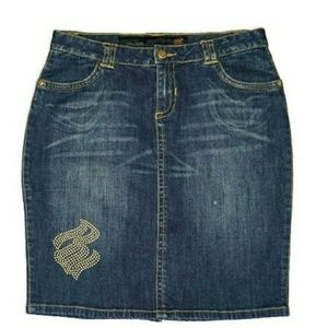 Rocawear • Belted Midi Skirt Dark Denim